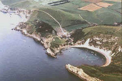 Lulworth Cove, a fine example of a cove.
