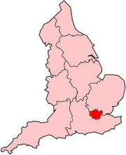 London's Location within England