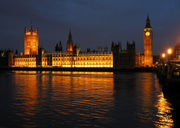 The Palace of Westminster seen across the River Thames.