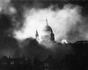St. Paul's Cathedral during the World War II bombings of London