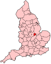 Rutland's Location within England